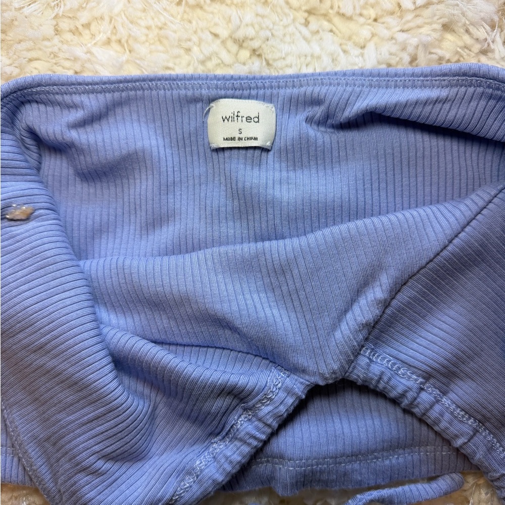 Wilfred Lavender Ribbed Crop Top - Picture 3 of 3